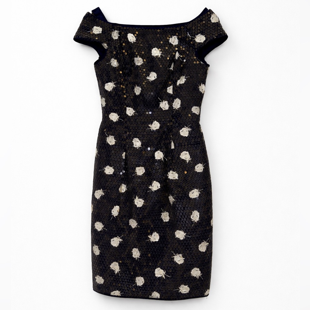 ✨Vintage Morton Myles for The Warrens Sequin Cocktail Dress • Floral • Size 4 ✨